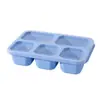 Caja de Almuerzo de Cinco Compartimentos de Paja de Trigo Portátil Caja de Almuerzo de 5 Compartimentos Frutas Bocadillos Bocadillos Frutos Secos Caja de Conservación para Refrigerador Caja Salah