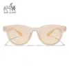 Gafas de sol cuadradas-redondas transfronterizas europeas y americanas con lente de PC, unisex, estilo minimalista, versátiles para ir al trabajo y viajar, al por mayor