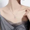 Fábrica de Origen Collar Cupido para Mujer Lujo Ligero Nicho Corazón Circonita Cadena para Clavícula Regalo del Festival Qixi Fuente de Transmisión en Vivo