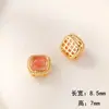 Pulseira Feita à Mão com Contas Espaçadoras de Pedra Natural e Cobre Banhado a Ouro 18K Fecho de Colar de Pérola Acessórios de Joias DIY de Alta Qualidade