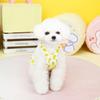 Ropa para Mascotas Arnés para Perro Vestido de Princesa Conjunto Primavera y Verano Nuevo Vestido Corto con Correa en el Pecho Ropa para Mascotas de Manga Corta para Gatos