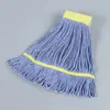 Mop de Algodão com Fio para Lavagem Mãos Livres de Quatro Cores para Fábrica, Mop Antigo com Cabeça Substituível, Mop para Cera de Hotel e Pousada