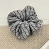 Goma para el pelo de punto a rayas simple estilo coreano Scrunchie Retro Elegante Versátil Cuerda para el pelo de hilo para coleta de alta gama para mujer