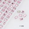 Rinestones Dongzhou Crystal Corte Flor de Hielo 4x6 Clavo Recto Largo para Uñas, Rinestones Cuadrados Pequeños de Fondo Puntiagudo K9 de Alta Calidad para Decoraciones de Uñas