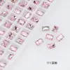 Dongzhou [Cubos Pequeños de Azúcar de Hielo 4*6] Cubos Pequeños de Azúcar Exquisitos y Brillantes con Corte de Flor de Hielo en Múltiples Colores, Perfectos para Combinar con Decoraciones de Uñas