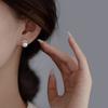 Aretes de Corona de Perlas de Plata Esterlina 925 para Niñas Nicho Lujo Accesible Moda 2025 Nuevo Estilo Caliente Aretes de Alta Gama