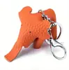 Llavero de Elefante Pequeño Lindo de Cuero Genuino Colgante Creativo de Animal para Llave de Coche Colgante de Muñeca de Bolso de Piel de Vaca de Primera Capa Lindo