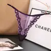 Tanga Sexy Transparente Estilo Japonés para Mujer de Cintura Baja Caliente Una Línea Sin Marcas Encaje Ropa Interior Pantalones T Bordados con Plumas