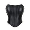 Corsé Transfronterizo de Cuero PU Corsé Gótico Cremallera Hueso de Pez Moldeador Pecho Hombro Envolvente Ropa Exterior para Mujer Chaleco para el Pecho