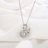 Collar Inteligente Shijia Cisne de Plata Pura 999 Simple Japonés y Coreano Colgante Alma Latiente para Mujer Cadena Corta para Suéter