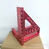 Nueva Regla Triangular de Aleación de Aluminio para Carpintería Regla con Agujeros 45 Grados 90 Grados Escala de Marcado para Carpintería Regla de Medición Multifuncional