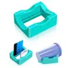 Portavasos Pequeño de Silicona Transfronterizo, Simple y Conveniente, Protección para Tazas, Portavasos con Aislamiento Térmico, Portavasos Cuadrado Antideslizante para Vasos de Vidrio