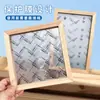 Moldura para Pintura em Vidro Acrílico Madeira Maciça Moldura para Fotos Graffiti Jardim de Infância DIY Pintado Moldura para Pintura Artística com Espécimes de Flores Secas