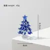 Regalos de Navidad Artesanías de Vidriado Zibo Adornos Seda Enrollada en Vidrio Árbol de Navidad Boshan Decoración de Escritorio Regalos