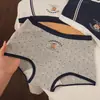 Cueca Boxer Feminina 100% Algodão Sem Costura 10A Antibacteriana Gancho Estendido Cintura Média Algodão Integral Tipo Urso Britânico a Roupa Íntima