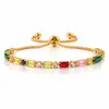 Pulseira de zircônia da moda transfronteiriça feminina nicho simples cristal pulseira de alta qualidade acessórios joias joias joias atacado