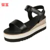 2026 Estoque Dropshipping Primavera/Verão Comércio Exterior Tamanho Grande Wish Estação Independente Sandália Plataforma Espadrille Sandálias de Salto Plataforma Femininas