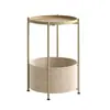 Mesa de Centro Pequeña Creativa y Sencilla Transfronteriza, Mesa Lateral para Sofá de Balcón de Sala de Estar, Mesita Lateral Mini Pequeña para Mesita de Noche de Baño, Mesa de Esquina de Hierro
