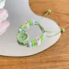 Relógio Pulseira de Contas Estilo Ins Nicho Luxo Acessível para Meninas com Alto Visual, Relógio de Quartzo de Vidro Simples e Versátil para Festa de Estudante