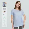 Shuxi Verano Ligero Transpirable Yoga Manga Corta Mujer Adelgazante Deportivo Casual Fitness Top Suelto Camiseta de Yoga