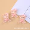 Accesorios de resina con forma de conejo panda de dibujos animados, anillo para el cabello para niños, accesorios para el cabello, parche de material hecho a mano con agujeros para zapatos