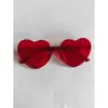 2817 Gafas de Sol de Moda con Forma de Corazón, Gafas de Sol con Forma de Corazón, Gafas sin Montura de Una Sola Pieza Tendencia Europea y Americana