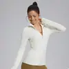 Chaqueta Deportiva de Otoño e Invierno para Mujer, Corte Ajustado, Top de Yoga con Cremallera, Manga Larga, para Correr al Aire Libre, Aeróbicos, Fitness