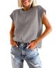 Suéter de Comercio Exterior Europeo y Americano Chaleco de Mujer 2024 Principios de Otoño Nuevo Suelto Sin Mangas Cuello Redondo Suéter Top Interior
