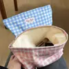 Bolsa de Maquillaje Minimalista y Sofisticada de Nicho con Bolsa Organizadora de Bloques de Color a Cuadros, Neceser, Bolso de Mano, Bolsa Interior