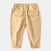 Calças casuais dos meninos Bebê Primavera e Outono Calças Roupas Infantis Venda por atacado Crianças Emenda Grande Bolso Calças Cor Sólida Moda