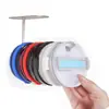 Estante de acero inoxidable para tapas de tazas sin taladro, estante de almacenamiento multifuncional de plástico para film transparente y toallas de papel, montado en la pared de la cocina