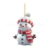 Adorno Colgante de Muñeco de Nieve Navideño de Dibujos Animados para Coche Decoración de Árbol de Navidad Colgante Acrílico Navideño