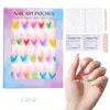 24 Peças de Unhas Postiças Usáveis para Adultos Produtos Acabados Transfronteiriços Patches de Manicure de Alta Qualidade Manicure Amêndoa Removível Atacado