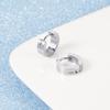 Pendientes Dobles Esféricos Retro Nuevos para Mujer Pendiente Transfronterizo Europeo y Americano No Descolorante Acero Inoxidable Nicho Hebilla de Oreja Simple