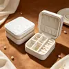 Caja de joyería portátil directa de fábrica con espejo, caja de joyería de lujo de alta gama, caja de almacenamiento de pulsera de cristal, collar, pendientes al por mayor