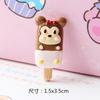 Accesorios de resina de simulación, helado, dibujos animados de animales, paleta, accesorios de joyería DIY, crema, carcasa de teléfono, material de belleza