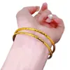 Antigua Pulsera de Mosaico Deslumbrante Chapada en Oro, Brazalete Dorado Liso de Lujo Ligero Estilo Disco Chapado en Oro Latón para Mujer, Retención de Color Duradera