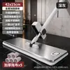 Mopa de panel grande de acero inoxidable de 42 cm para uso tanto húmedo como seco, sin manos, mopa plana perezosa para uso doméstico