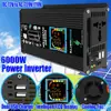 Pantalla digital ultrasensible inversor inteligente 12V a 220V110V 500W conversión de energía solar para coche con doble USB