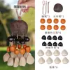 Cáscaras de Fruta Naturales, Cobre, Cuatro Semillas Interesantes Estilo Madera Natural, Kit de Materiales Hechos a Mano DIY de Frutas, Sonajeros Artísticos de Nicho, Regalos