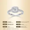 Anillo de Plata S925 con Moissanita para Mujer, Diseño Cuadrado Pequeño, Anillo de Compromiso de Lujo Ligero, Joyería de Nicho de Gama Alta, Suministro Directo de Fábrica
