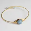 Pulsera de Hilo de Cobre Chapado en Oro de 14K Envuelto en Perlas Redondas Naturales de Amatista y Lapislázuli, Joyería de Mano Simple y Elegante, Accesorios Transfronterizos