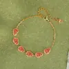 Yuebao Joyería Ágata Roja del Sur Natural Plata de Ley S925 Chapado en Oro Moneda Calabaza Estilo Chino de Gama Alta Pulsera para Mujer que Realza la Blancura