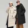 Elegante y de Moda Chaqueta de Plumas de Ganso para Pareja Tianshan Snow Goose Chaqueta de Plumas de Ganso de Longitud Media para Hombre y Mujer Chaqueta de Plumas con Capucha