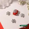 Arte de Uñas Transfronterizo Serie Copo de Nieve Accesorios de Aleación Navidad Diamante Blanco Taladro AB Accesorios de Copo de Nieve Uñas al por Mayor