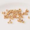 Color oro 14K cuentas de posicionamiento que conservan el color hechas a mano para bricolaje alambre de acero línea de pesca clip de remate hebilla de línea de posicionamiento plana material