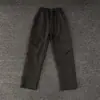 Calça Cargo Estilo Americano com Bolsos Grandes e Cintura Elástica para Homens, Solta e Confortável, Perna Reta, Cordão de Paraquedas, Casual, para Uso ao Ar Livre, Tendência