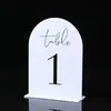 Tarjeta de mesa transparente de acrílico, número de boda de escritorio, expositor publicitario de mesa, suministros para bodas