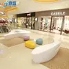 Plástico Reforçado com Fibra de Vidro Meichen Assento de Lazer Banqueta Imitação Pedra Banco de Forma Especial Combinação Shopping Center ao Ar Livre Hotel Área de Descanso Cadeira de Espera