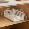 Cesta de Armazenamento de Lanches para Cozinha Quarto Supermercado Caixa de Armazenamento de Plástico para Cozinha Organizador de Armazenamento Cesta de Itens para Mesa Venda por Atacado